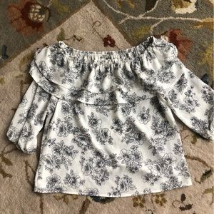 Maurice’s Floral Off the Shoulder Blouse Size Small
